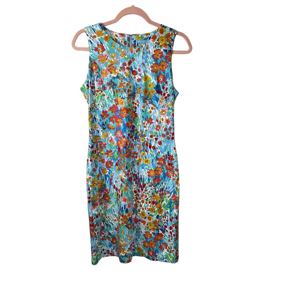 J. Mclaughlin Women’s Blue‎ Multicolor Floral Dress Size Small